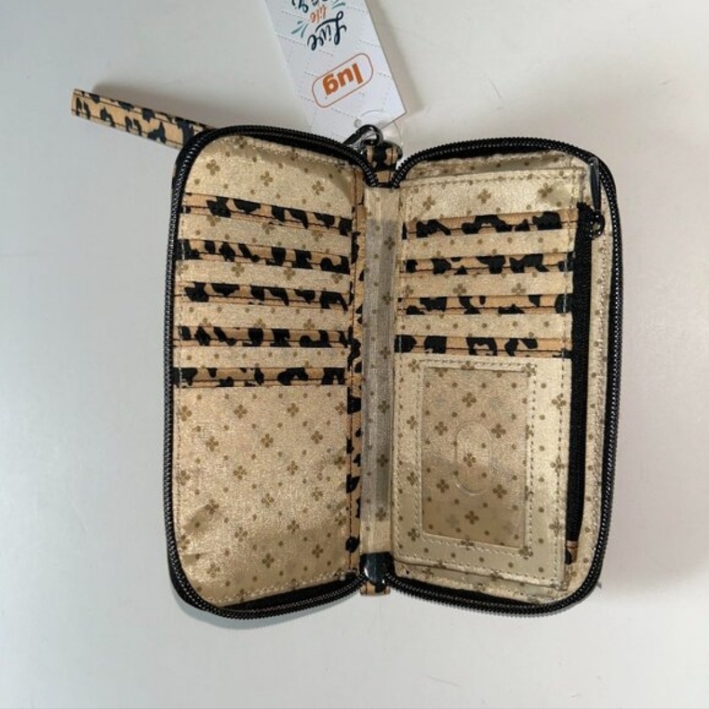 Lug Spotted Leopard Whirly RFID Wristlet Wallet - Picture 6 of 7